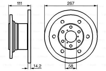 Тормозной диск Bosch 0 986 478 742.