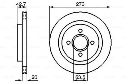 Вентильований гальмівний диск Bosch 0 986 478 816.