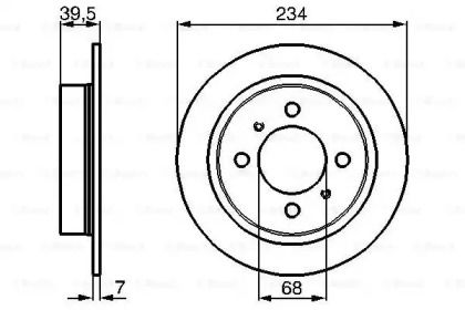 Гальмівний диск на Nissan Pulsar  Bosch 0 986 478 865.