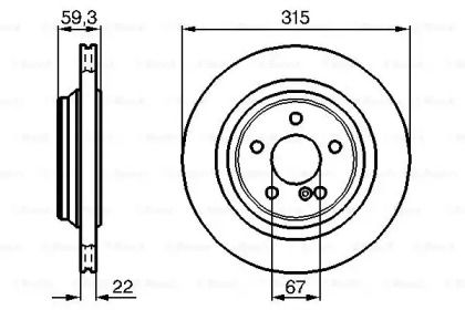 Вентильований гальмівний диск Bosch 0 986 478 966.