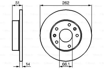 Гальмівний диск на Land Rover Freelander  Bosch 0 986 478 991.