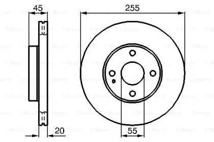 Вентильований гальмівний диск Bosch 0 986 478 996.