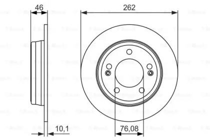 Тормозной диск на Хюндай Велостер  Bosch 0 986 479 052.