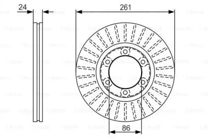 Вентилируемый тормозной диск Bosch 0 986 479 053.