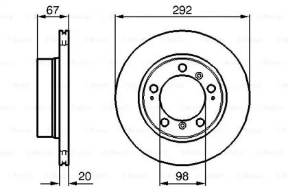Вентильований гальмівний диск Bosch 0 986 479 079.