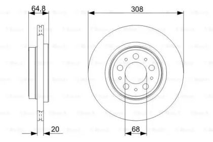 Вентилируемый тормозной диск Bosch 0 986 479 C78.