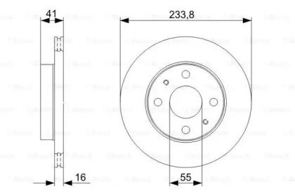 Вентилируемый тормозной диск на Дайхатсу Сирион  Bosch 0 986 479 352.