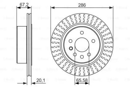 Вентильований гальмівний диск Bosch 0 986 479 394.