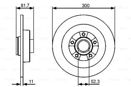 Тормозной диск на Рено Латитьюд  Bosch 0 986 479 446.