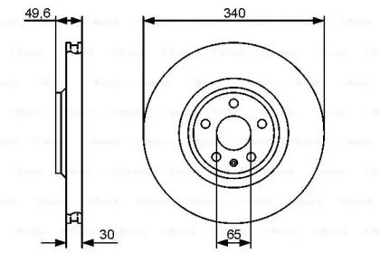Вентильований гальмівний диск Bosch 0 986 479 464.