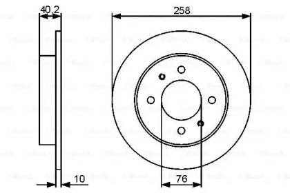 Тормозной диск на Хюндай Элантра  Bosch 0 986 479 484.