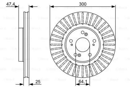 Вентилируемый тормозной диск Bosch 0 986 479 534.