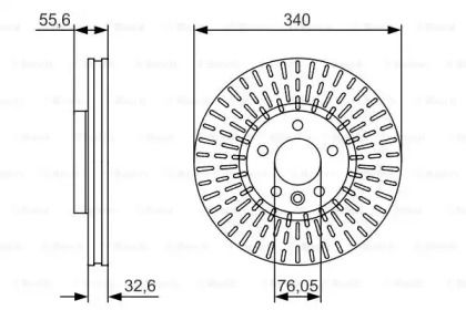 Вентилируемый тормозной диск Bosch 0 986 479 546.