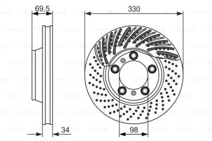 Вентилируемый тормозной диск Bosch 0 986 479 579.