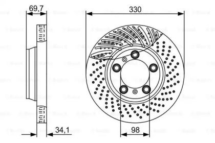 Вентилируемый тормозной диск Bosch 0 986 479 580.