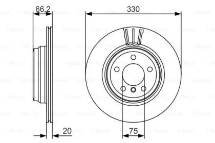 Вентилируемый тормозной диск Bosch 0 986 479 622.