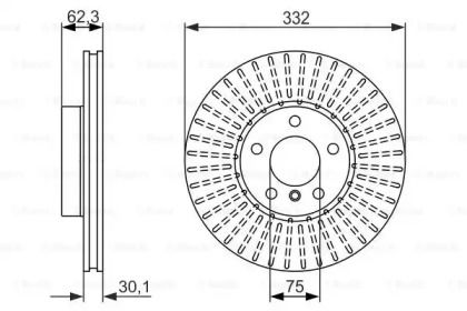 Вентилируемый тормозной диск Bosch 0 986 479 624.