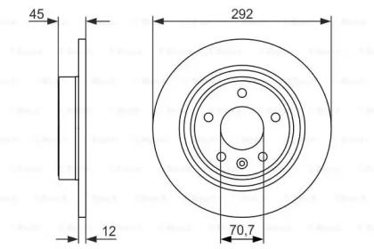Тормозной диск на Шевроле Круз  Bosch 0 986 479 C58.