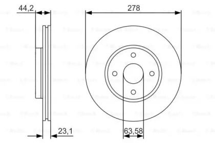 Вентильований гальмівний диск Bosch 0 986 479 659.