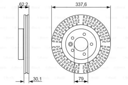 Вентильований гальмівний диск Bosch 0 986 479 705.