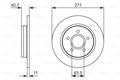 Гальмівний диск на Форд Фокус 3 Bosch 0 986 479 763.