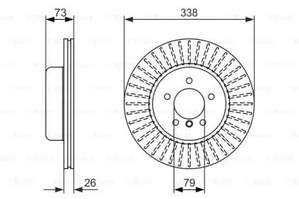 Вентилируемый тормозной диск Bosch 0 986 479 773.