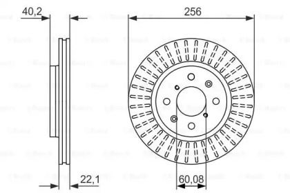 Вентилируемый тормозной диск на Сузуки Свифт  Bosch 0 986 479 788.