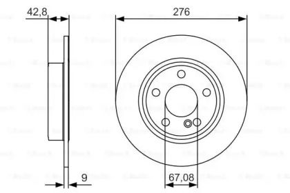 Гальмівний диск на Мерседес А160 Bosch 0 986 479 A03.