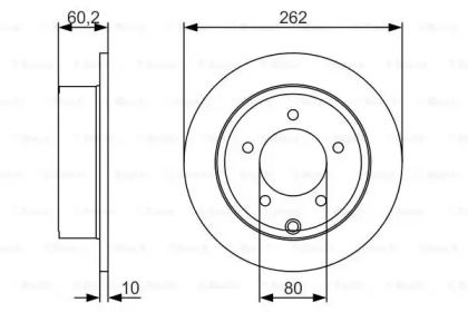 Тормозной диск на Джип Патриот  Bosch 0 986 479 A39.