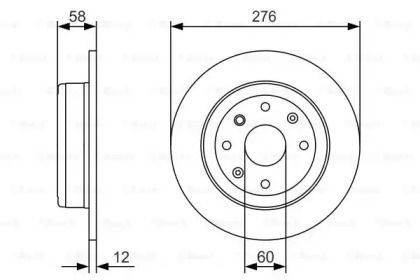 Гальмівний диск на Шевроле Епіка  Bosch 0 986 479 A56.