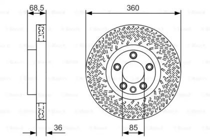 Вентилируемый тормозной диск Bosch 0 986 479 B12.