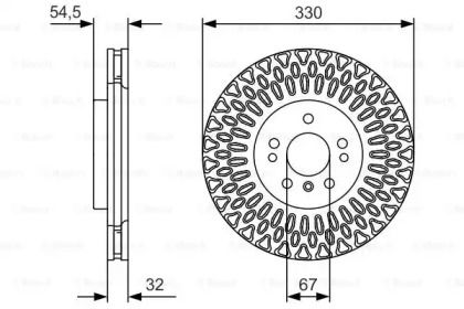 Вентилируемый тормозной диск Bosch 0 986 479 D08.