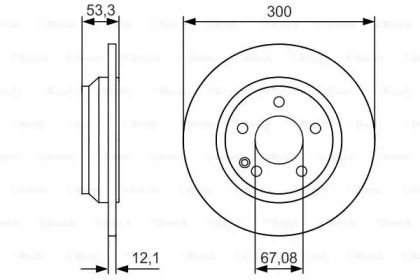 Гальмівний диск на Мерседес В Клас  Bosch 0 986 479 D12.
