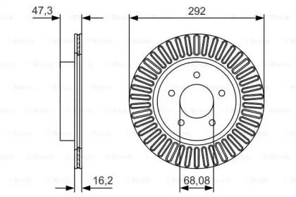 Вентильований гальмівний диск Bosch 0 986 479 D20.