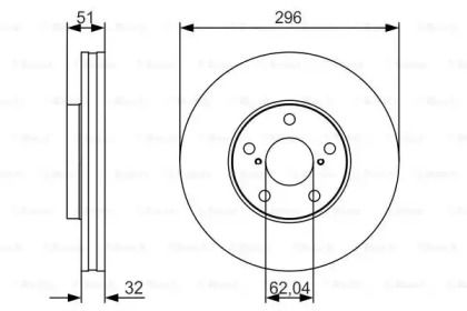 Вентильований гальмівний диск Bosch 0 986 479 R20.