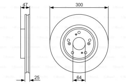 Вентилируемый тормозной диск Bosch 0 986 479 R24.