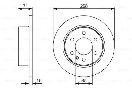 Гальмівний диск на Volkswagen Crafter  Bosch 0 986 479 S05.