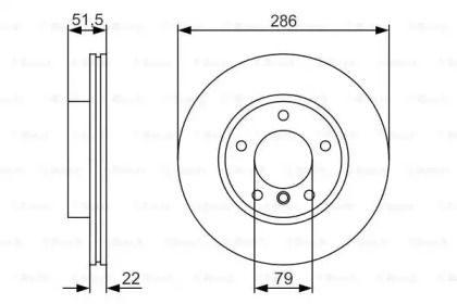 Вентилируемый тормозной диск на БМВ Е46 Bosch 0 986 479 S10.