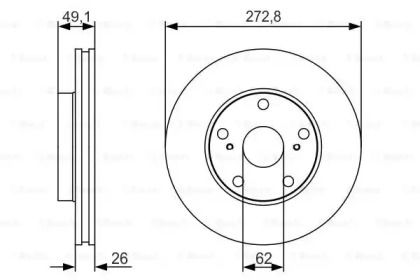 Вентилируемый тормозной диск Bosch 0 986 479 S16.