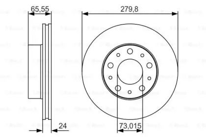 Вентилируемый тормозной диск на Fiat Ducato  Bosch 0 986 479 S70.
