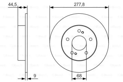 Гальмівний диск Bosch 0 986 479 T86.