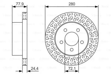 Вентилируемый тормозной диск Bosch 0 986 479 U00.