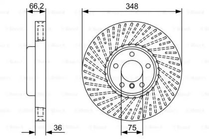 Вентилируемый тормозной диск Bosch 0 986 479 W19.