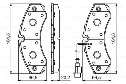 Тормозные колодки на Ивеко Дейли  Bosch 0 986 494 239.