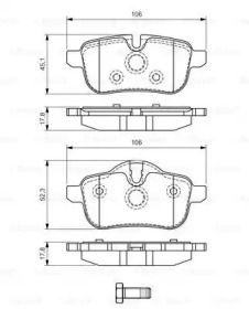 Гальмівні колодки Bosch 0 986 494 450.