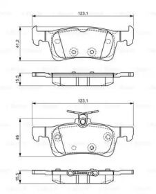 Тормозные колодки на Пежо 308  Bosch 0 986 494 715.