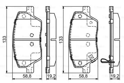 Тормозные колодки на Фиат Типо  Bosch 0 986 495 392.