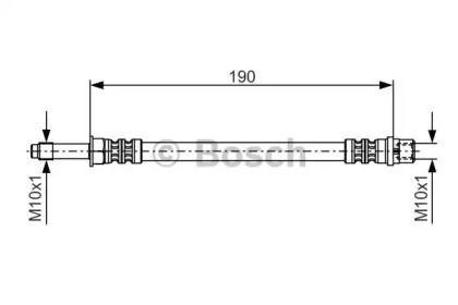 Гальмівний шланг на Фольксваген Траспортер Т5 Bosch 1 987 476 310.