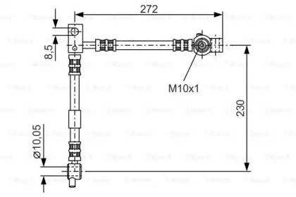 Тормозной шланг на Ниссан Примера  Bosch 1 987 476 361.