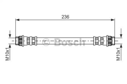 Гальмівний шланг на Рено Твінго  Bosch 1 987 476 703.